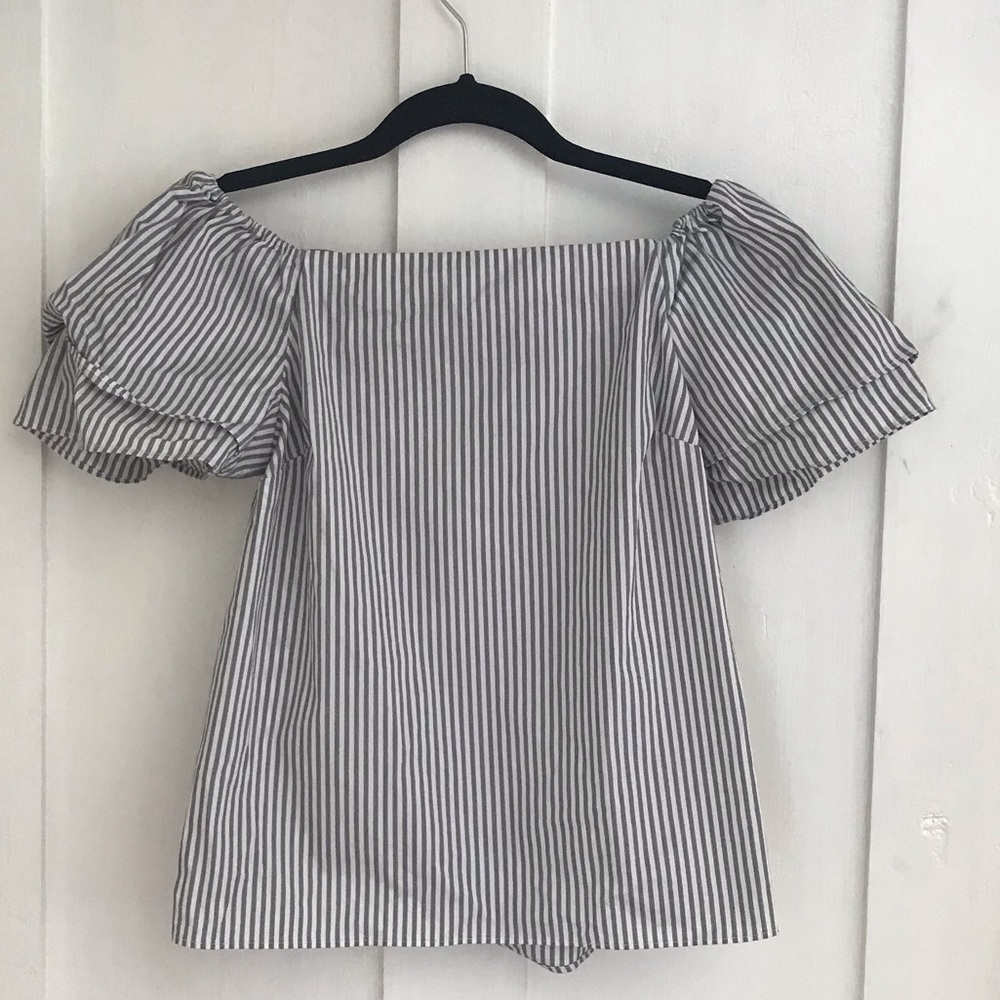 Off The Shoulder Stripe Top